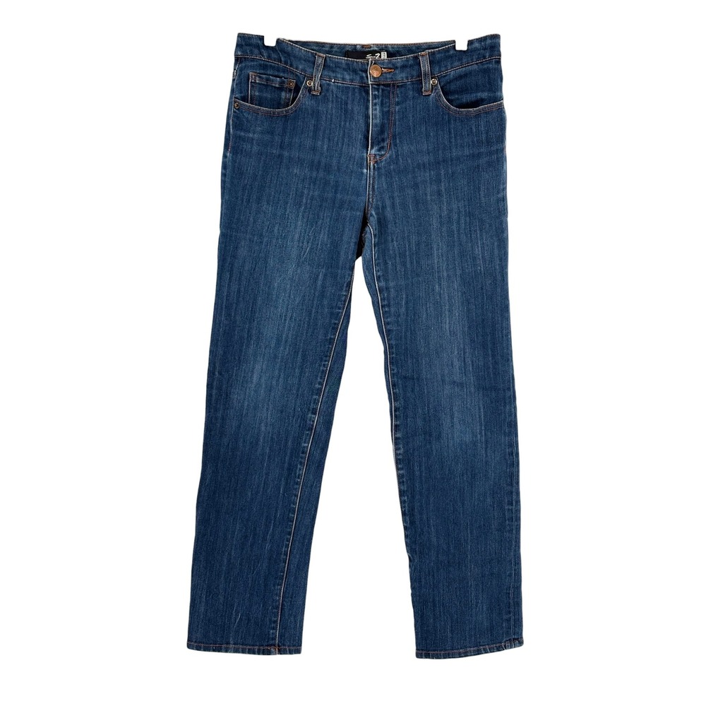 Seven7 Studio Straight Leg Jeans Blue Medium Wash Size 8